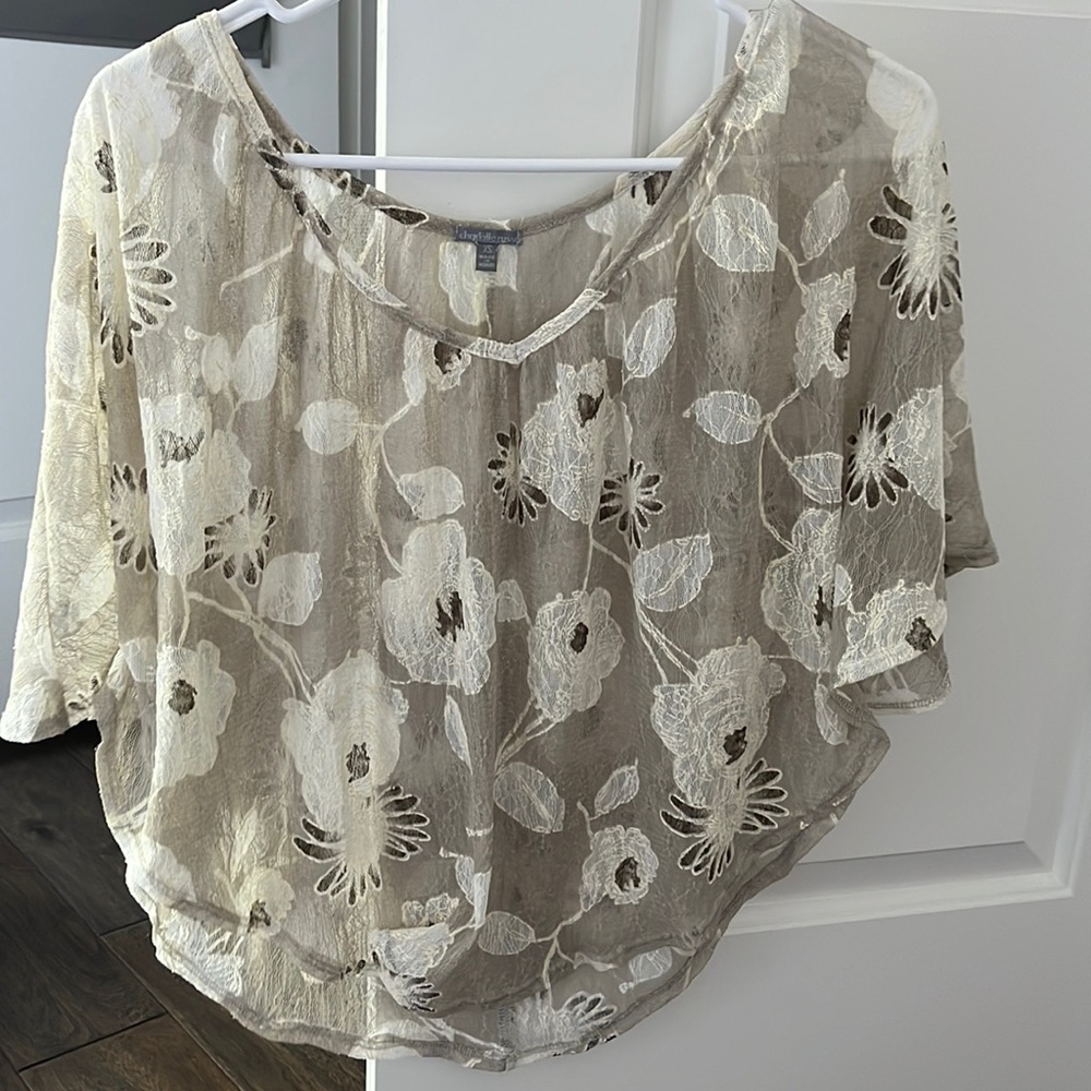 Charlotte Russe Sheer Floral Blouse